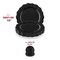 Black Round Lotus Plastic Appetizer/Salad Plates - 7.5" (120 Plates)